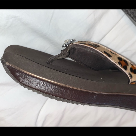 VOLATILE Cheetah fur rhinestone sandals womens suze 8 - Picture 5 of 9